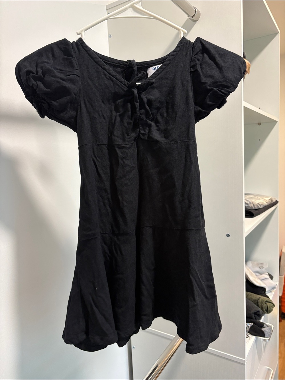Girls' Black Short Sleeve Dress